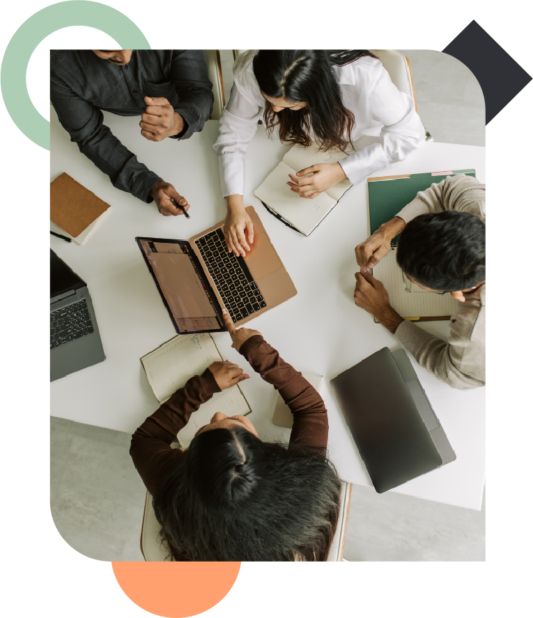Team collaborating in an Alpha Lupa management development session