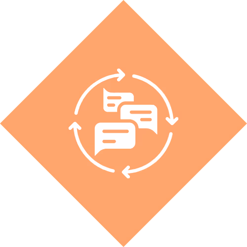 Icon representing avoided conversations and softened feedback in teams