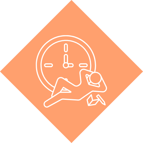 Icon representing slow team decisions and project friction
