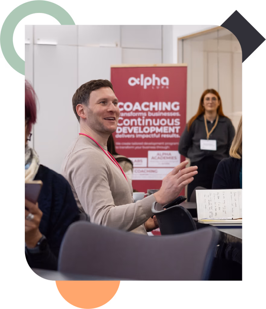 Alpha Lupa HR aand wellbeing Trend event 2025, image of a staff member talking at the event