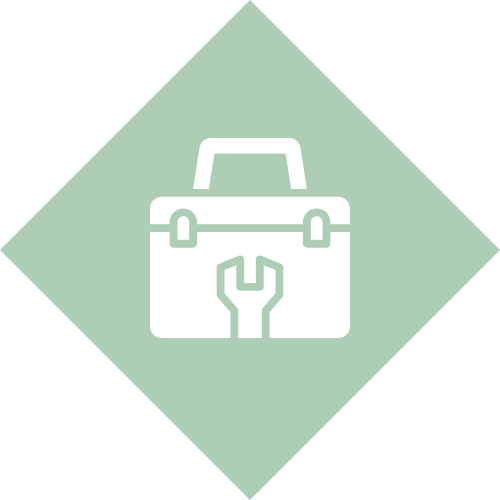 Icon representing immediate workplace tools and frameworks.
