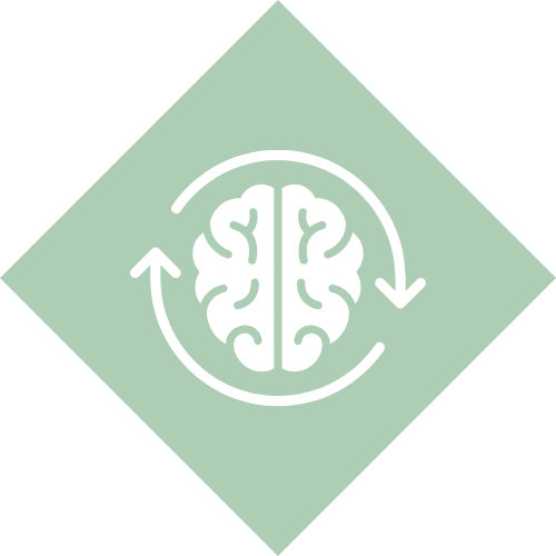 Icon representing sustainable behavior change in the workplace.