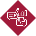 Icon showing a pencil, document, and thumbs down, representing the proactive addressing of problems before they escalate.