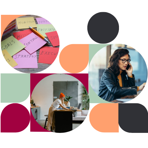 A collage of overwhelmed professionals and high-pressure meetings, illustrating the symptoms of a team capacity crisis like constant firefighting and shifting priorities.